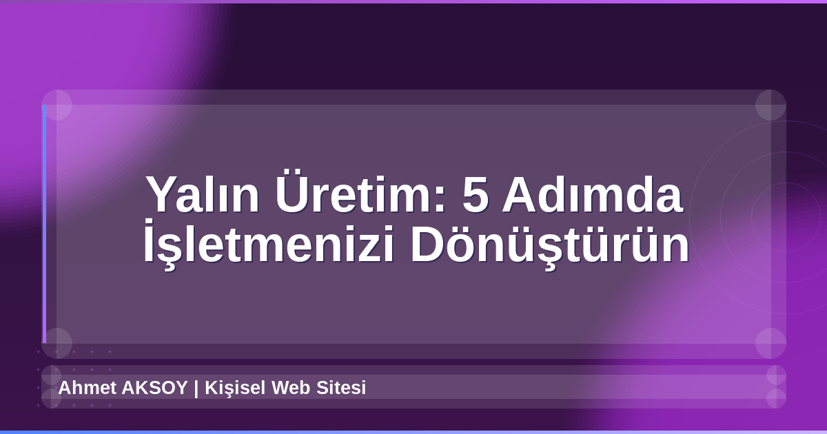 Yalın Üretim