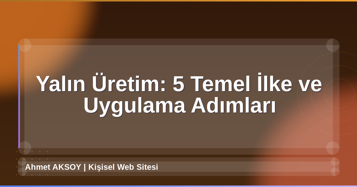 Yalın Üretim
