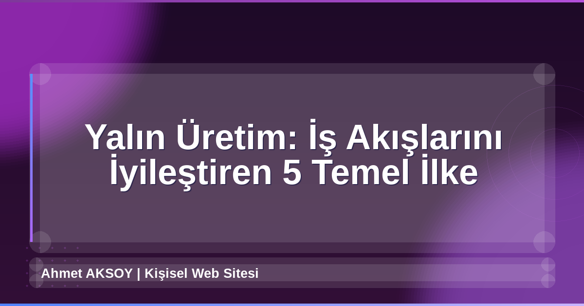 Yalın Üretim