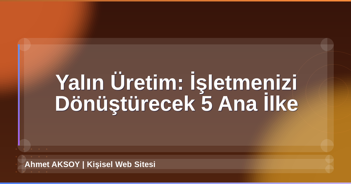 Yalın Üretim