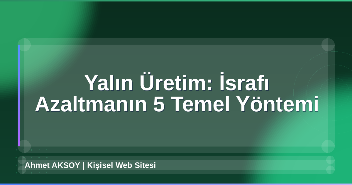 Yalın Üretim