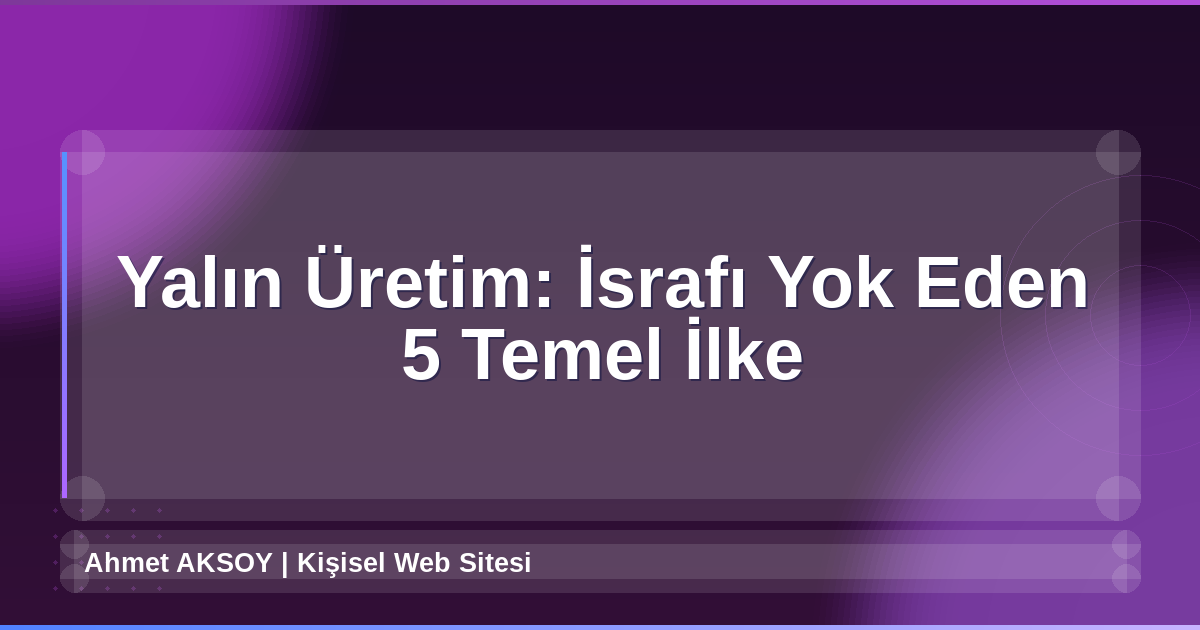 Yalın Üretim