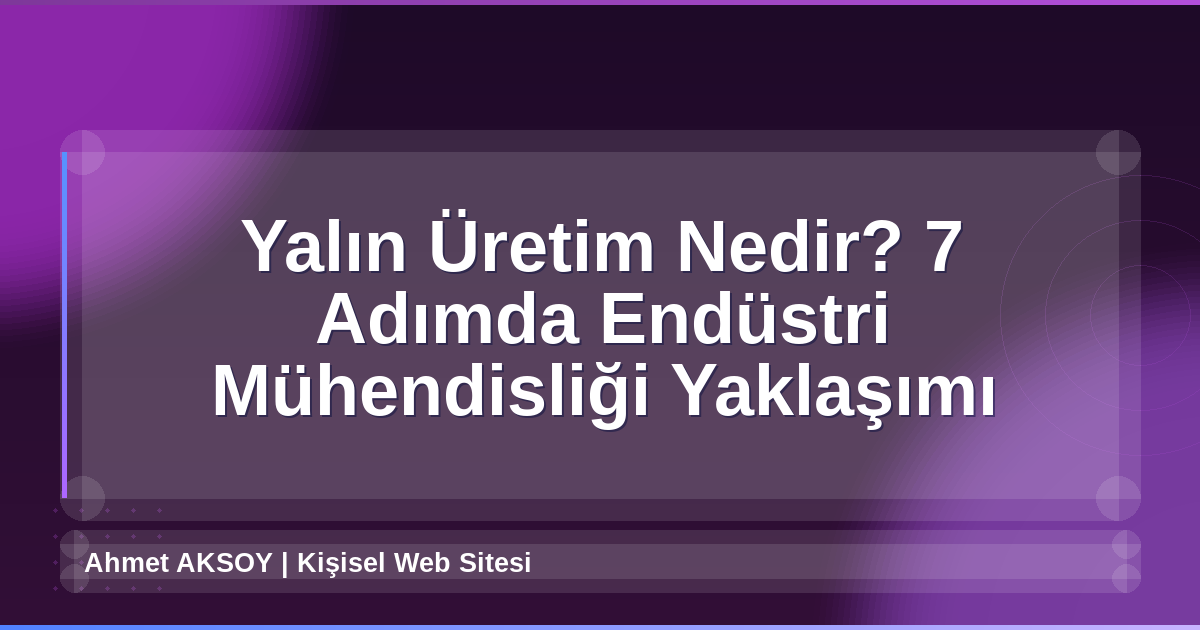 Yalın Üretim