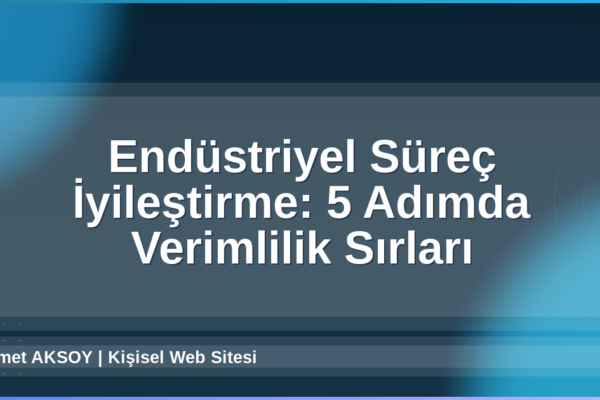 Endüstriyel Süreç İyileştirme