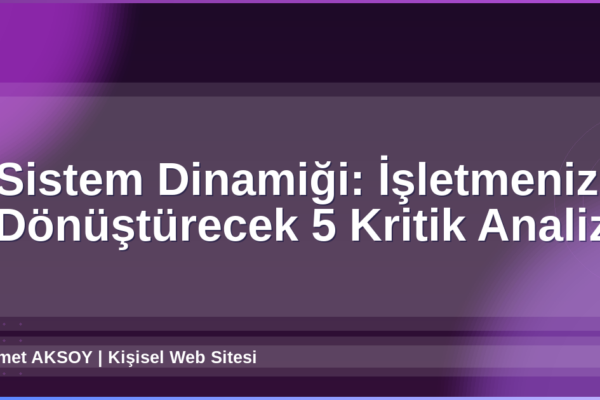 Sistem Dinamiği