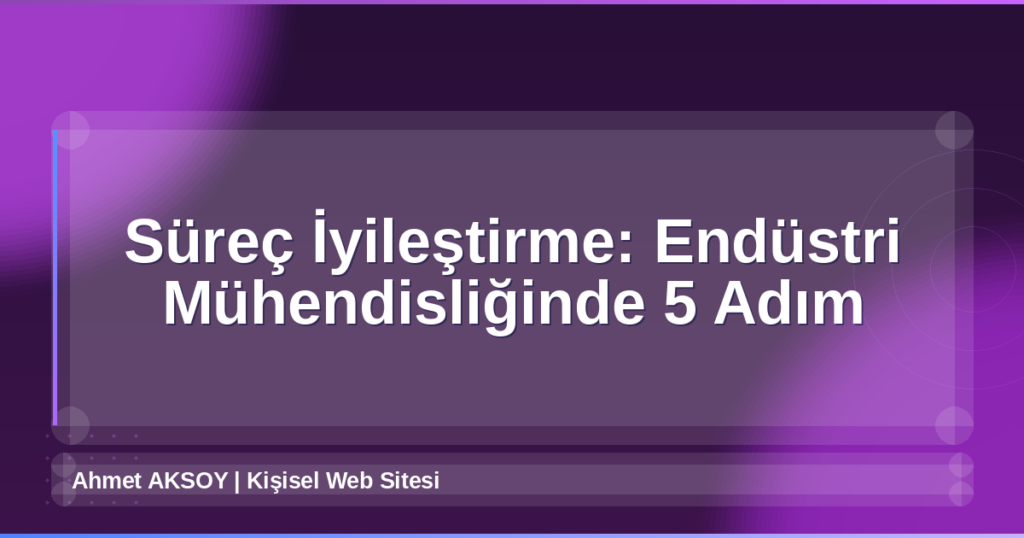 Süreç İyileştirme