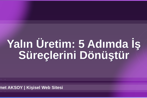 Yalın Üretim