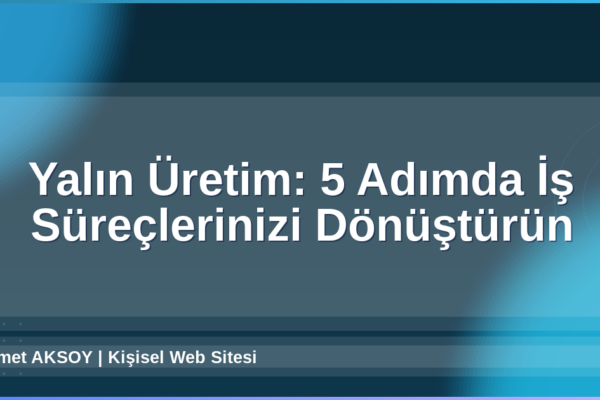 Yalın Üretim