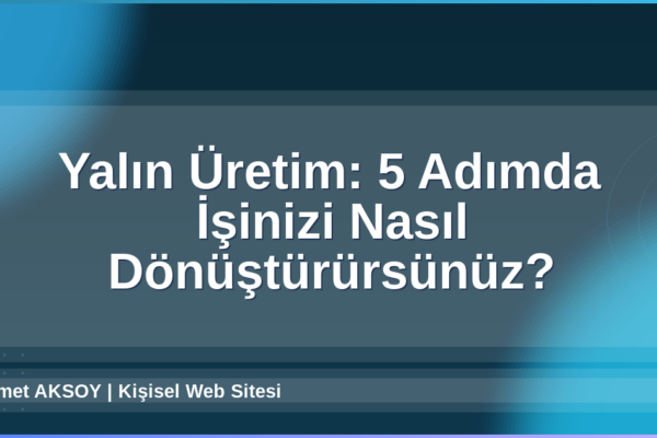 Yalın Üretim