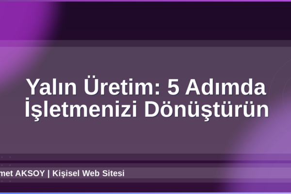 Yalın Üretim