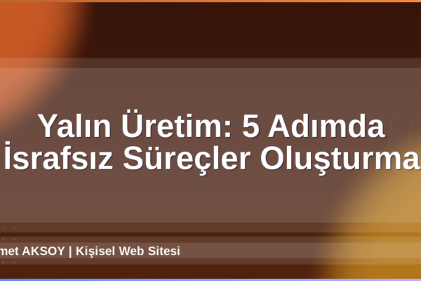 Yalın Üretim