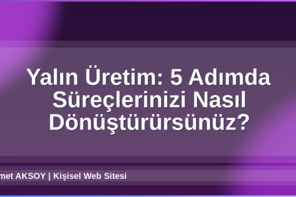 Yalın Üretim