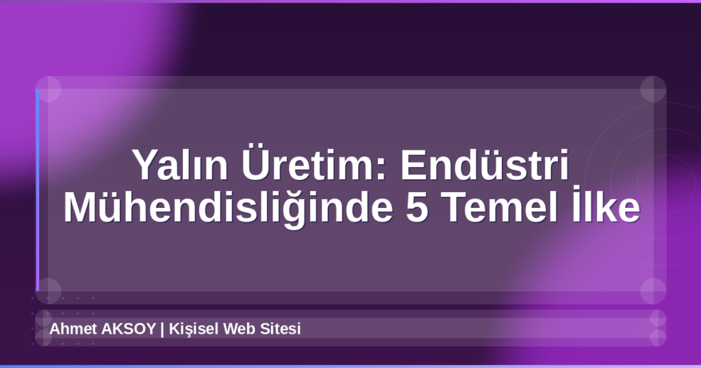 Yalın Üretim