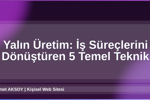 Yalın Üretim