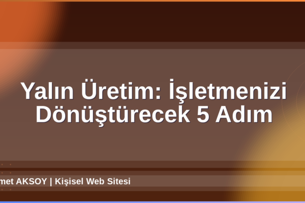 Yalın Üretim