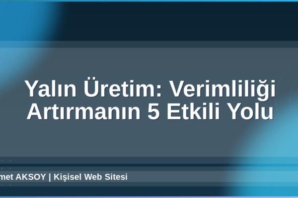 Yalın Üretim
