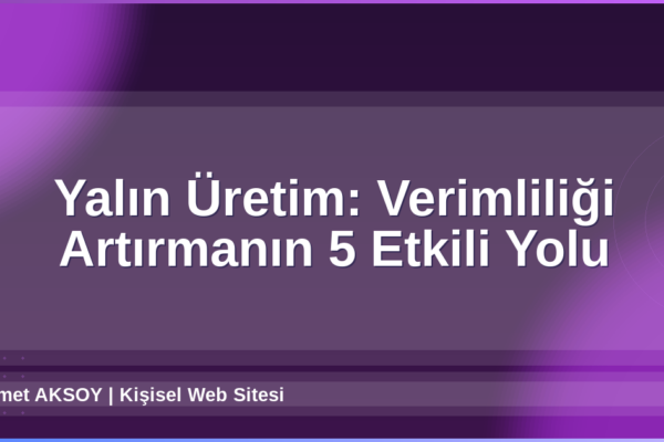 Yalın Üretim