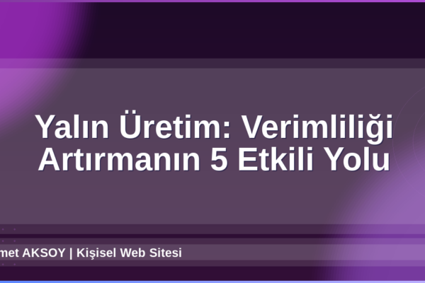 Yalın Üretim