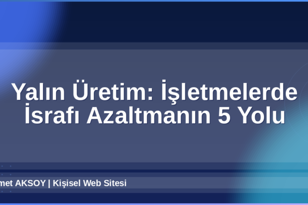 Yalın Üretim