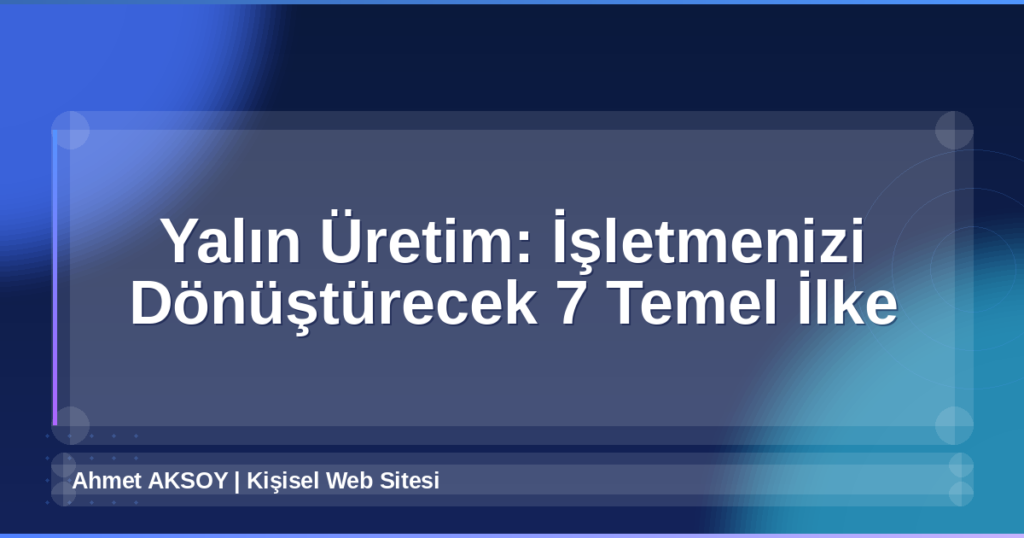 Yalın Üretim