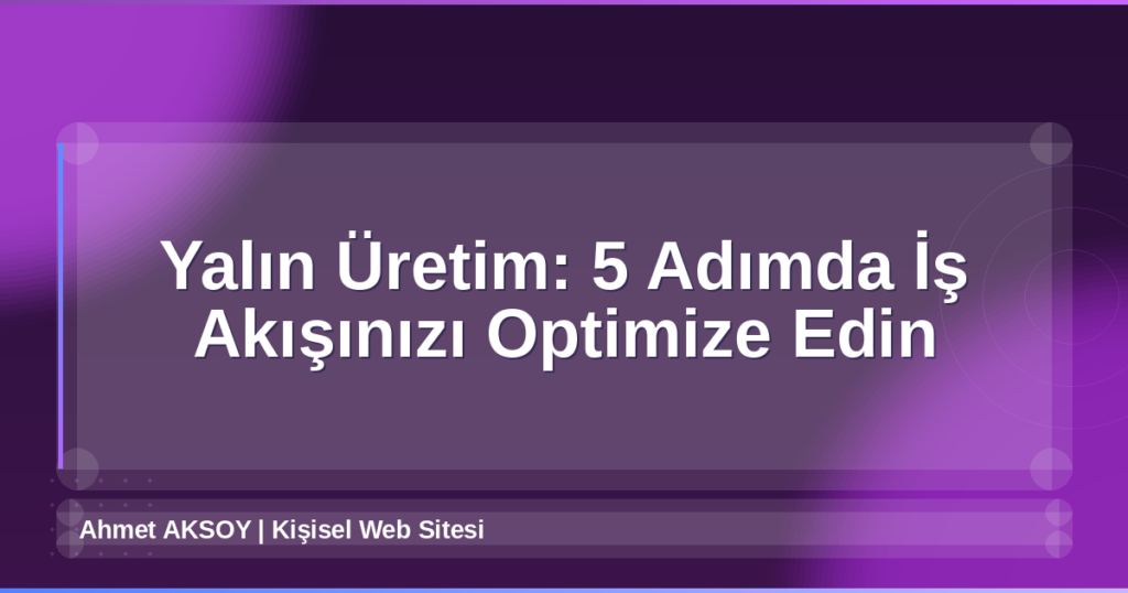 Yalın Üretim