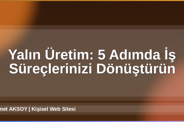 Yalın Üretim