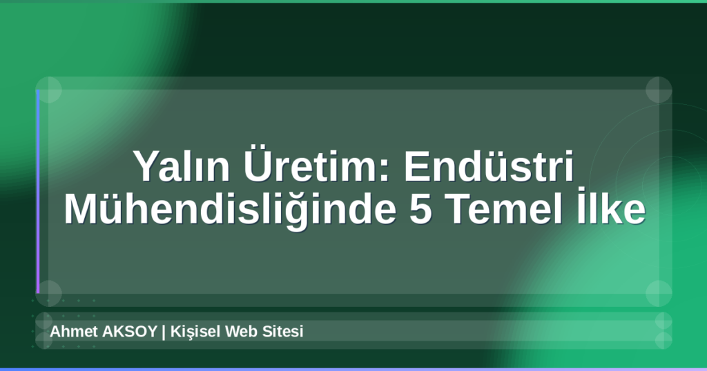 Yalın Üretim