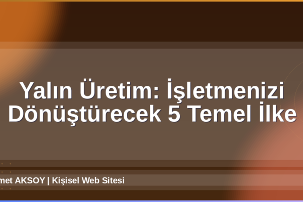 Yalın Üretim