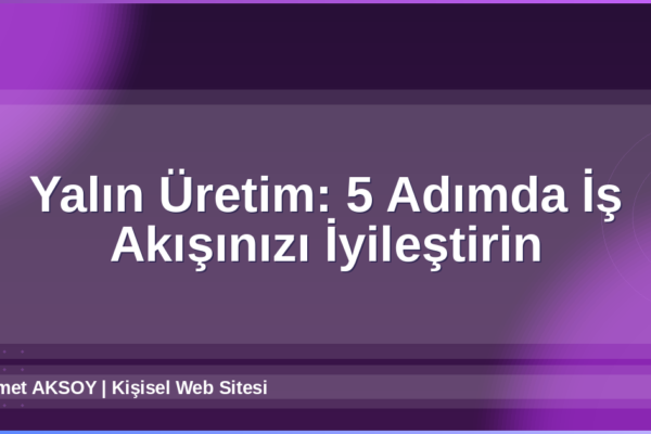 Yalın Üretim