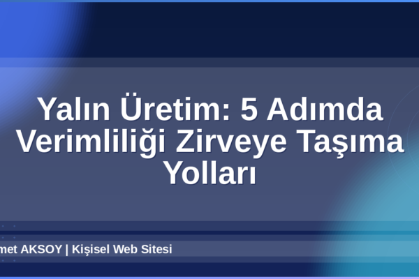 Yalın Üretim