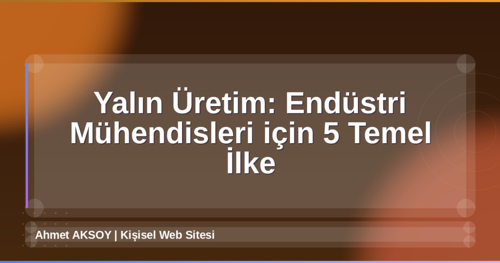 Yalın Üretim