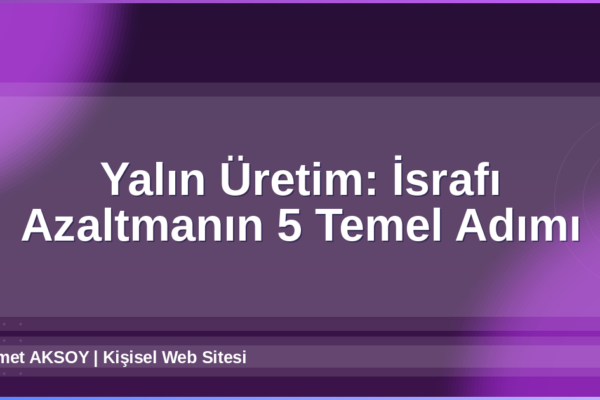 Yalın Üretim
