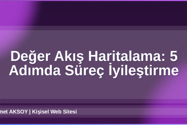 Değer Akış Haritalama