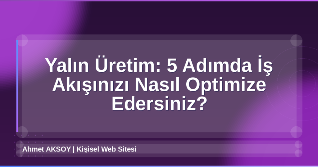Yalın Üretim