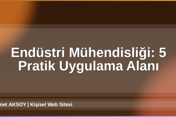 Endüstri Mühendisliği