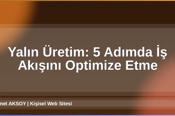 Yalın Üretim
