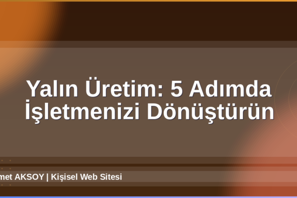 Yalın Üretim