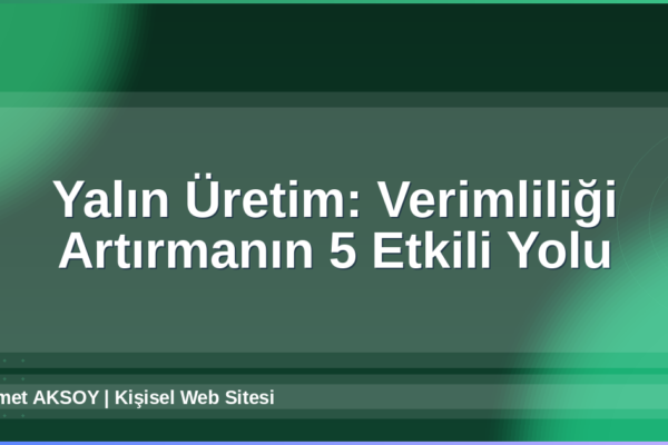 Yalın Üretim