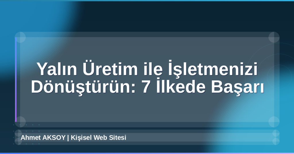 Yalın Üretim